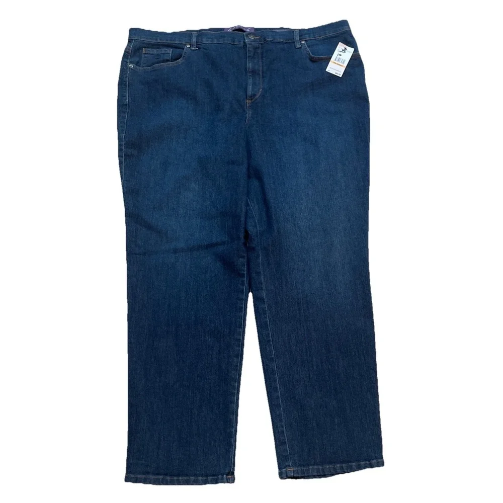 Gloria Vanderbilt Denim Jeans Amanda Blue Dark Wash Women's 24W Tapered Leg NWT